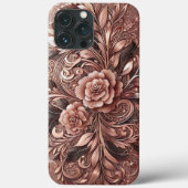 Modernes, elegantes Rose mit Blumenkurve3 Case-Mate iPhone Hülle (Rückseite)