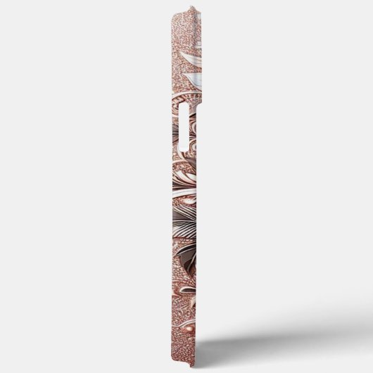 Modernes, elegantes Rose mit Blumenkurve3 Case-Mate iPhone Hülle (Rückseite / Rechts)