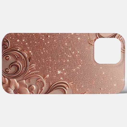 Modernes, elegantes Rose mit Blumenkurve6 Case-Mate iPhone Hülle (Rückseite (Horizontal))
