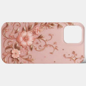 Modernes, elegantes Rose mit Blumenkurve8 Case-Mate iPhone Hülle (Rückseite (Horizontal))