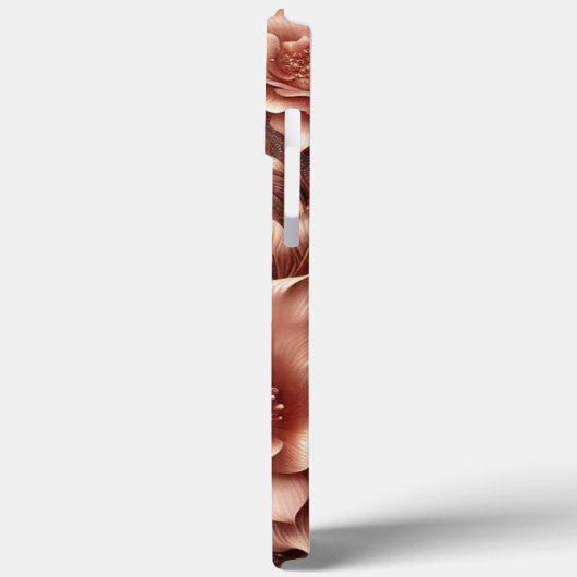 Modernes, elegantes Rose mit Blumenkurve Case-Mate iPhone Hülle (Rückseite / Links)