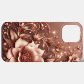Modernes, elegantes Rose mit Blumenkurve Case-Mate iPhone Hülle (Rückseite (Horizontal))