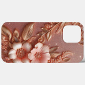 Modernes, elegantes Rose mit Blumenkurve Case-Mate iPhone Hülle (Rückseite (Horizontal))