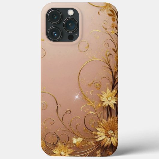 Modernes, elegantes Rose mit Blumenkurve Case-Mate iPhone Hülle (Rückseite)