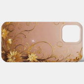 Modernes, elegantes Rose mit Blumenkurve Case-Mate iPhone Hülle (Rückseite (Horizontal))