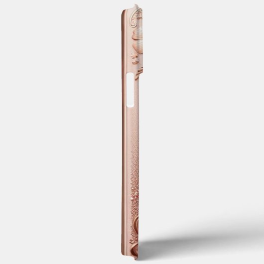 Modernes, elegantes Rose mit Blumenkurve Case-Mate iPhone Hülle (Rückseite / Rechts)