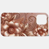Modernes, elegantes Rose mit Blumenkurve Case-Mate iPhone Hülle (Rückseite (Horizontal))