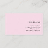 Modernes, elegantes Rose-Printed Kraft Paper Consu Visitenkarte (Rückseite)