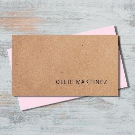 Modernes, elegantes Rose-Printed Kraft Paper Consu Visitenkarte