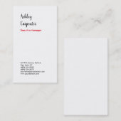 Modernes, elegantes Rot-Weiß-beruflich Visitenkarte (Vorne/Hinten)