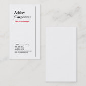 Modernes, elegantes Rot-Weiß-beruflich Visitenkarte (Vorne/Hinten)