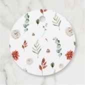 Modernes elegantes Rot-Winter-Weihnachtsfest-Braut Geschenkanhänger (Rückseite)