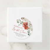 Modernes elegantes Rot-Winter-Weihnachtsfest-Braut Geschenkanhänger (Beispiel)