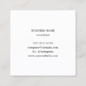 Modernes, elegantes, rotes Unternehmen Quadratische Visitenkarte (Rückseite)