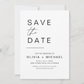 Modernes elegantes, Save the Date Foto Minimalisti (Rückseite)