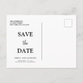 Modernes elegantes, Save the Date Foto Minimalisti Ankündigungspostkarte (Rückseite)
