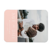 Modernes Elegantes Save the Date Peach Magnet (Horizontal)