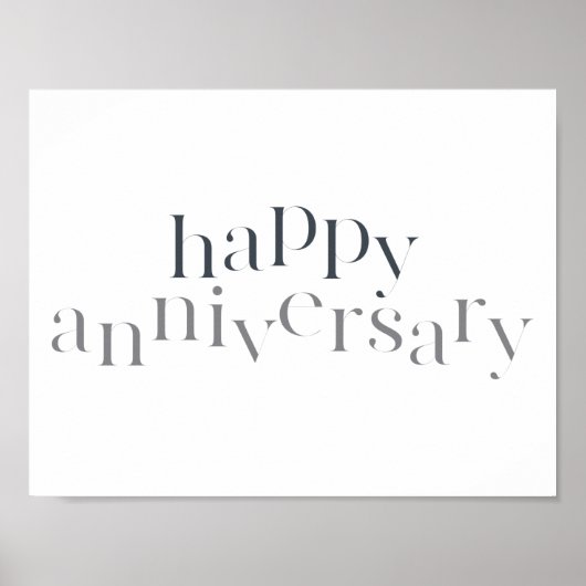 Modernes, elegantes, schicke Design Happy Annivers Poster (Vorne)