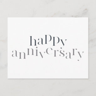 Modernes, elegantes, schicke Design Happy Annivers Postkarte