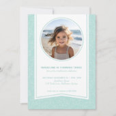 Modernes, elegantes Schildkrötenmuster Foto Einladung (Vorderseite)