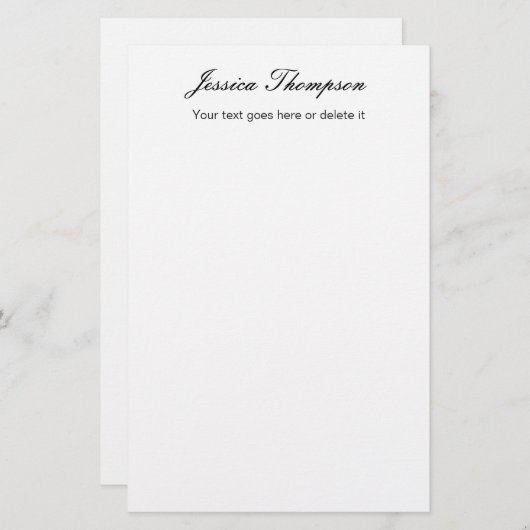 Modernes Elegantes Schlicht Einfaches Beruflich Briefpapier (Vorne/Hinten)