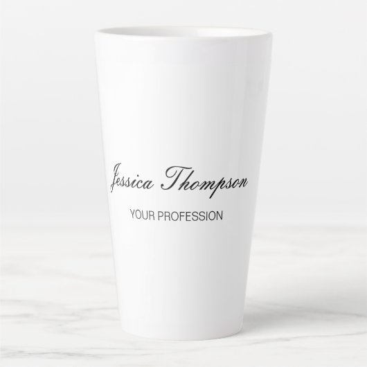 Modernes Elegantes Schlicht Einfaches Beruflich Milchtasse (Vorderseite)