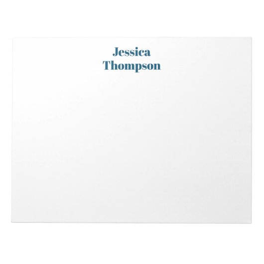 Modernes Elegantes Schlicht Einfaches Beruflich Notizblock (Vorderseite)