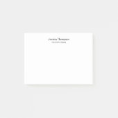 Modernes Elegantes Schlicht Einfaches Beruflich Post-it Klebezettel (Vorderseite)