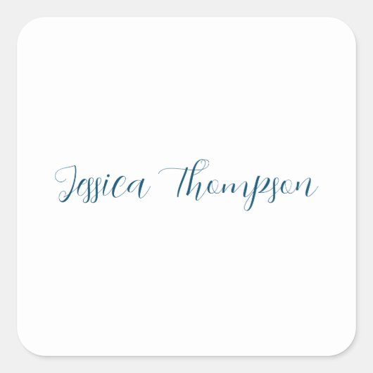 Modernes Elegantes Schlicht Einfaches Beruflich Quadratischer Aufkleber (Vorderseite)