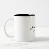 Modernes Elegantes Schlicht Einfaches Beruflich Zweifarbige Tasse (Links)