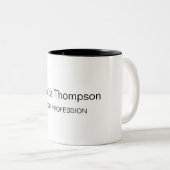 Modernes Elegantes Schlicht Einfaches Beruflich Zweifarbige Tasse (VorderseiteRechts)