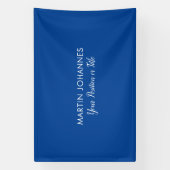 Modernes Elegantes Schlicht Stilvolles Blau Minima Banner (Vertikal)