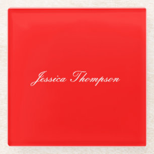 Modernes Elegantes Schlichtes, einfaches Beruflich Glasuntersetzer