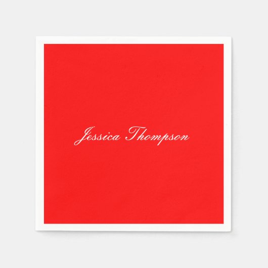 Modernes Elegantes Schlichtes, einfaches Beruflich Serviette (Vorderseite)