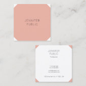 Modernes, elegantes, schlichtes Template Square Quadratische Visitenkarte (Vorne/Hinten)