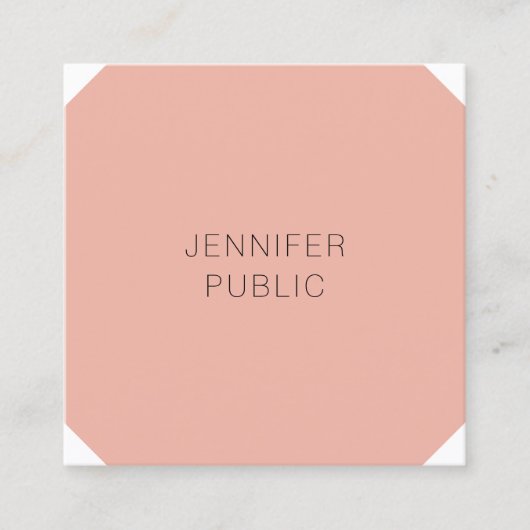 Modernes, elegantes, schlichtes Template Square Quadratische Visitenkarte (Vorderseite)