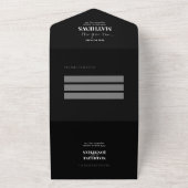 Modernes elegantes, Schlichtes und mutiges Hochzei All In One Einladung (Außenbereich)