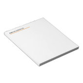 Modernes Elegantes Schlichtes Weiß Notizblock (angewinkelt)