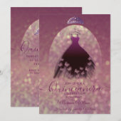 Modernes, elegantes Schmetterlingskleid tiara Quin Einladung (Vorne/Hinten)