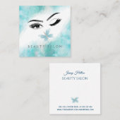 Modernes, elegantes Schmetterlingsschmetterlingsti Quadratische Visitenkarte (Vorne/Hinten)