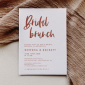 Modernes elegantes Schnee Rosa Bridal Brunch Einladung