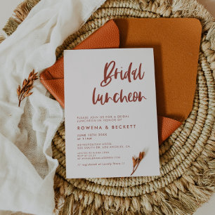 Modernes, elegantes Schneeflocken Bridal Mittagess Einladung