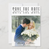 Modernes elegantes Schriftart Hochzeit Foto Save t Save The Date (Vorderseite)