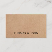 Modernes, elegantes schwarz-DRUCKTES Kraftpapier Visitenkarte (Vorderseite)