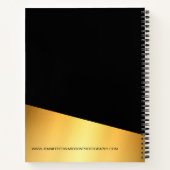 Modernes, elegantes Schwarz-Gold-beruflich Notizblock (Rückseite)