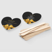 Modernes, elegantes Schwarz-Gold-Hochzeitsprogramm Fächer (Non-assembled)