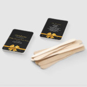 Modernes, elegantes Schwarz-Gold-Hochzeitsprogramm Fächer (Non-assembled)