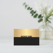 Modernes, elegantes Schwarz-Gold-Template Beruflic Visitenkarte (Stehend Vorderseite)