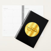 Modernes, elegantes Schwarz-Gold-Template-Monogram Planer (Anzeige)