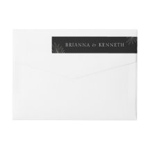 Modernes elegantes Schwarz mit Leaf-Hochzeit